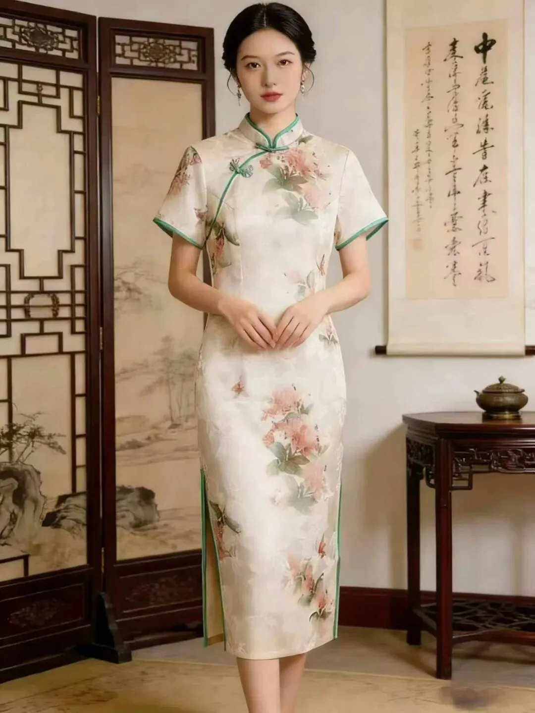 高考中考季必备【旗袍】26夏~品牌女装库存尾货折扣批发实体电商直播一手货源 第16张