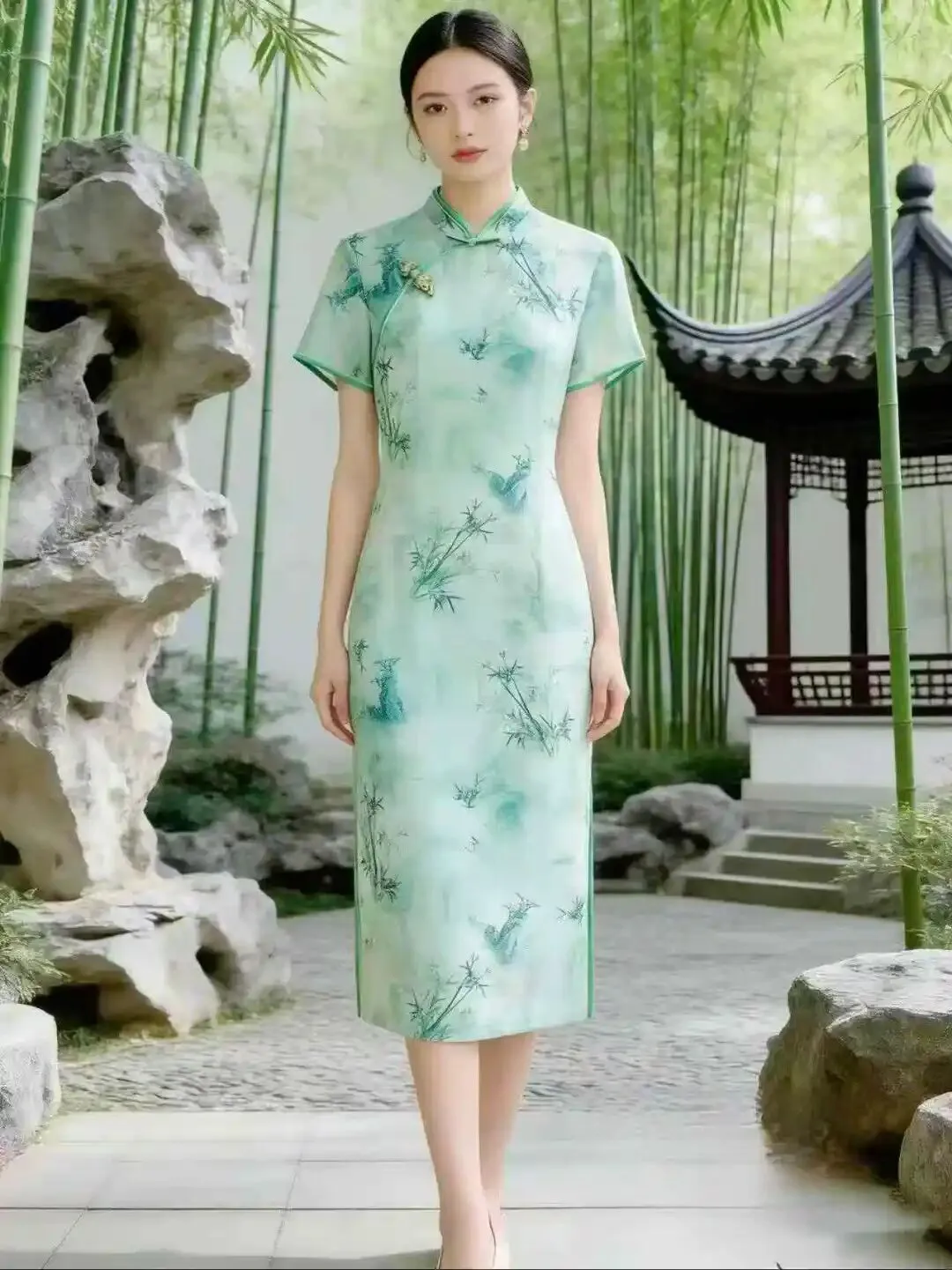 高考中考季必备【旗袍】26夏~品牌女装库存尾货折扣批发实体电商直播一手货源 第18张