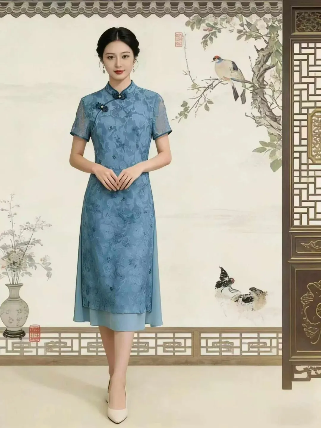 高考中考季必备【旗袍】26夏~品牌女装库存尾货折扣批发实体电商直播一手货源 第21张