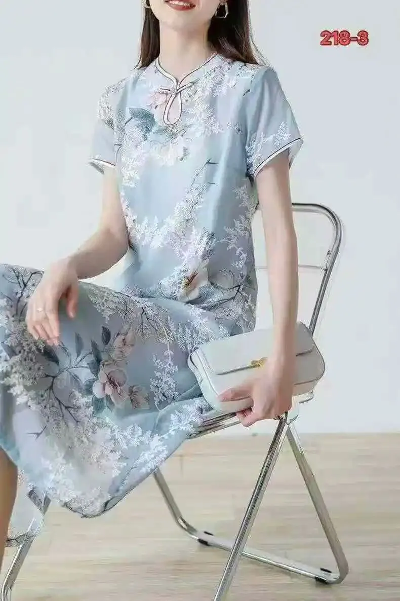 高考中考季必备【旗袍】26夏~品牌女装库存尾货折扣批发实体电商直播一手货源 第23张