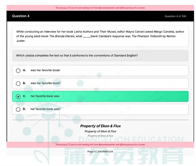 【全网独家密卷】2026年SAT真题pdf电子版免费领取!SAT三月北美答案~-第7张图片-四季读书网