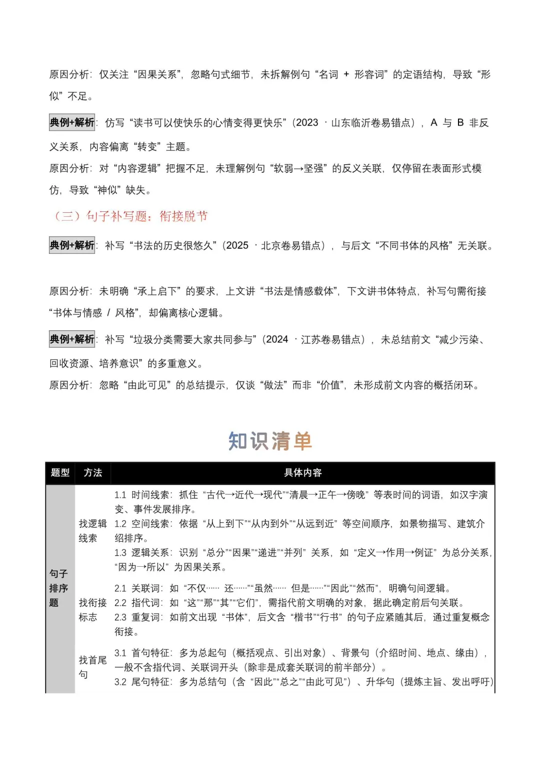 备战2026年中考语文重难点讲解(附解析)-第3张图片-四季读书网