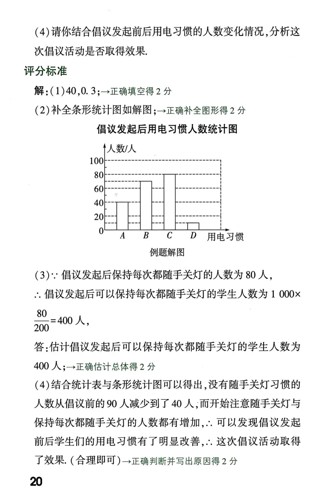 中考数学解答题书写规范及评分标准 第20张