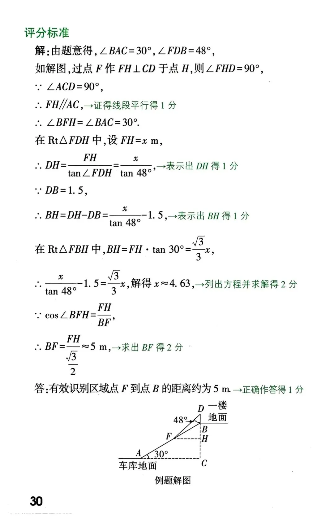中考数学解答题书写规范及评分标准 第30张