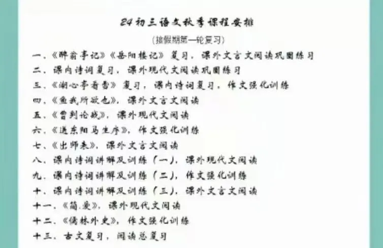 天津专用初三语文系统课 中考语文全覆盖 阅读、写作、文言文、基础知识 全年暑秋寒春视频讲义练习册电子版 第3张