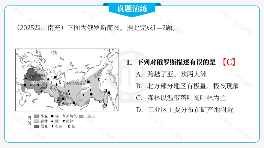 新教材 | 中考一轮复习·俄罗斯(课件+导学单+练习题)-第44张图片-四季读书网