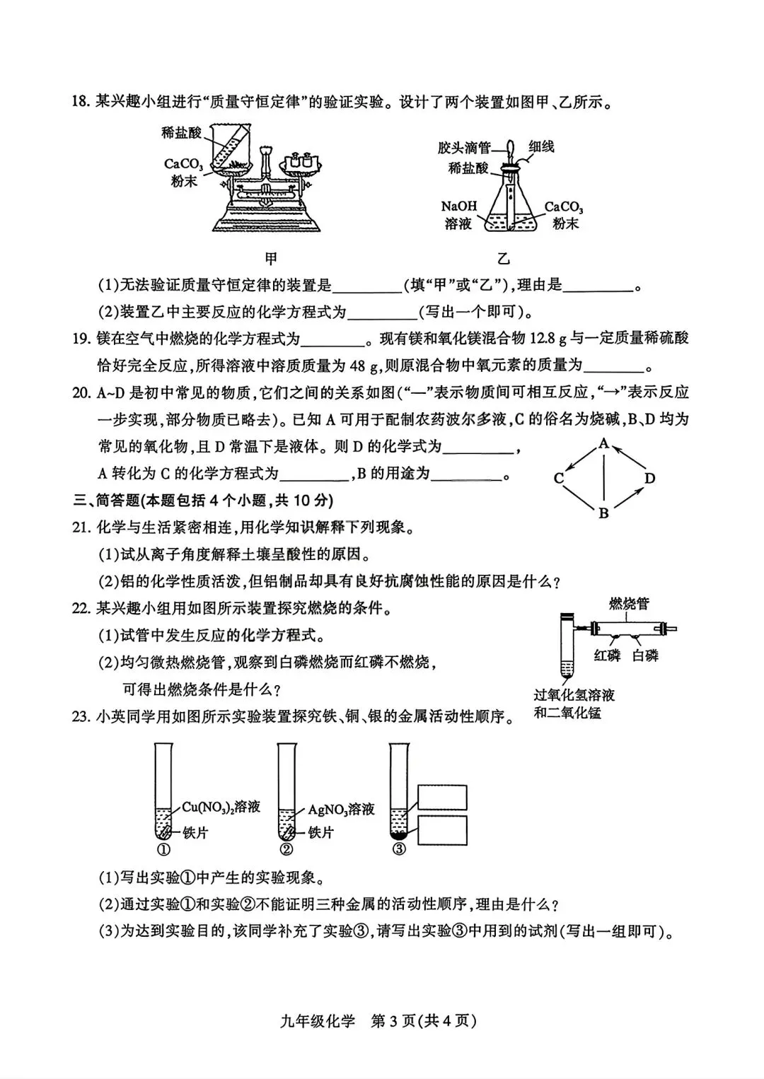 【中考模拟】2026平顶山市一模试卷及答案(七科全)-第30张图片-四季读书网