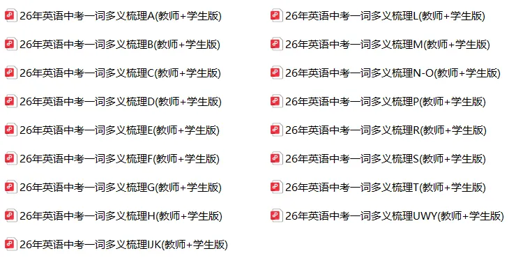 上海中考英语一词多义总丢分?2026新版A-Z全梳理,帮你彻底搞定 第5张