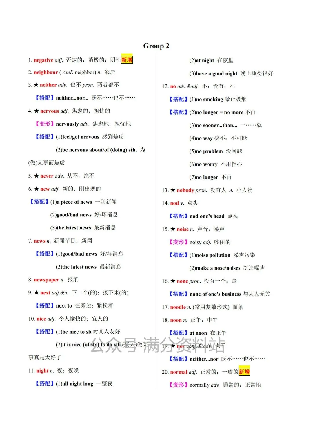 中考英语必背单词专项 《20天搞定中考必背1600词》,电子版可打印! 第9张