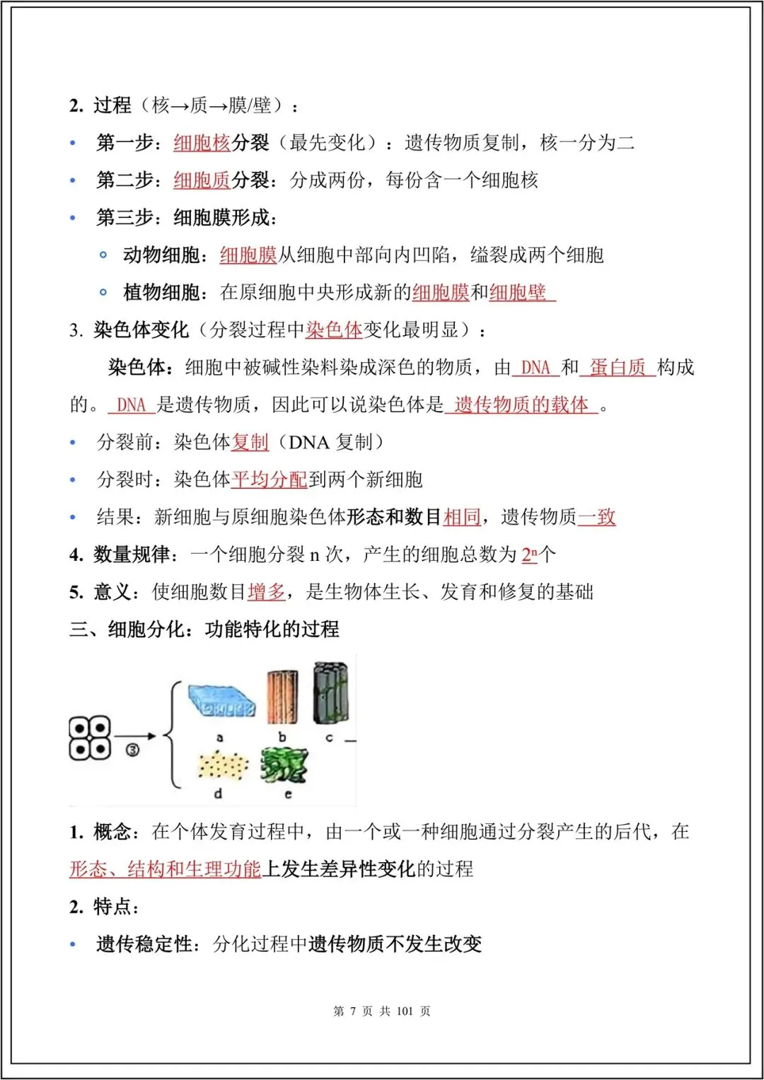 中考复习丨2026中考生物必背考点汇总(108大考点)(全国通用) 电子版可下载打印 第8张
