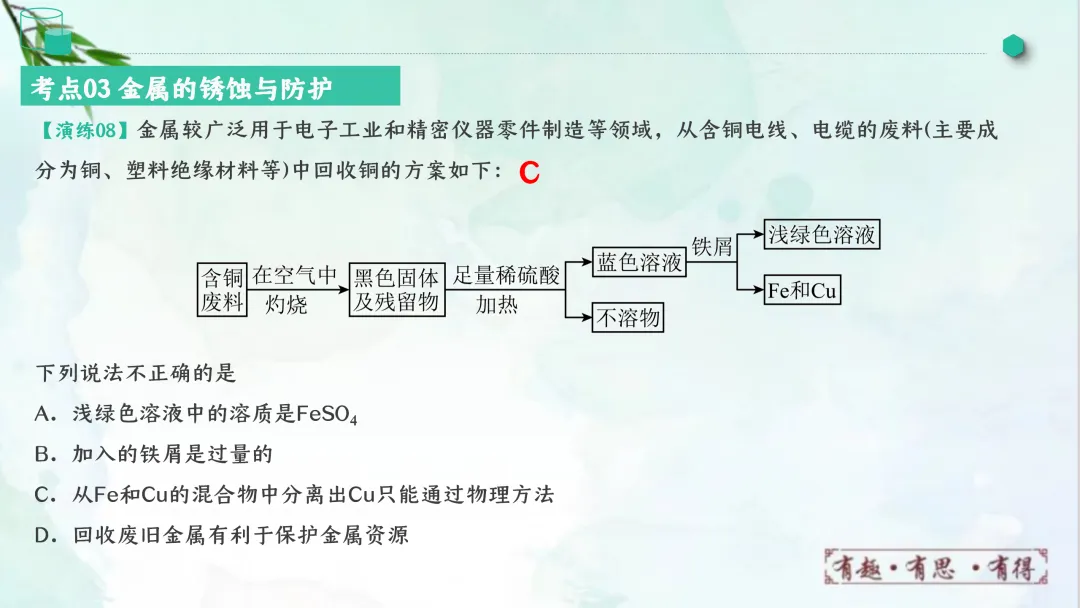 F828 一轮中考单元复习 决胜中考2026 优质课资源包 初中化学《专题复习---金属和金属材料》课件PPT+教学设计Word-第33张图片-四季读书网