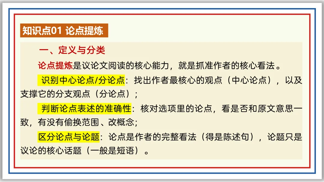 中考一轮20:论点提炼与理解辨析 50张PPT 第12张 中考一轮20:论点提炼与理解辨析 50张PPT 第12张