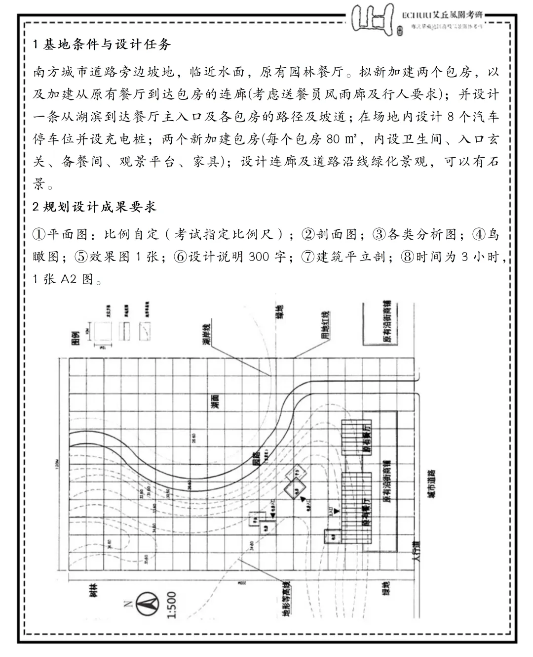 真题“丘”解 | 华工2018年风景园林快题真题解析 第1张 真题“丘”解 | 华工2018年风景园林快题真题解析 第1张
