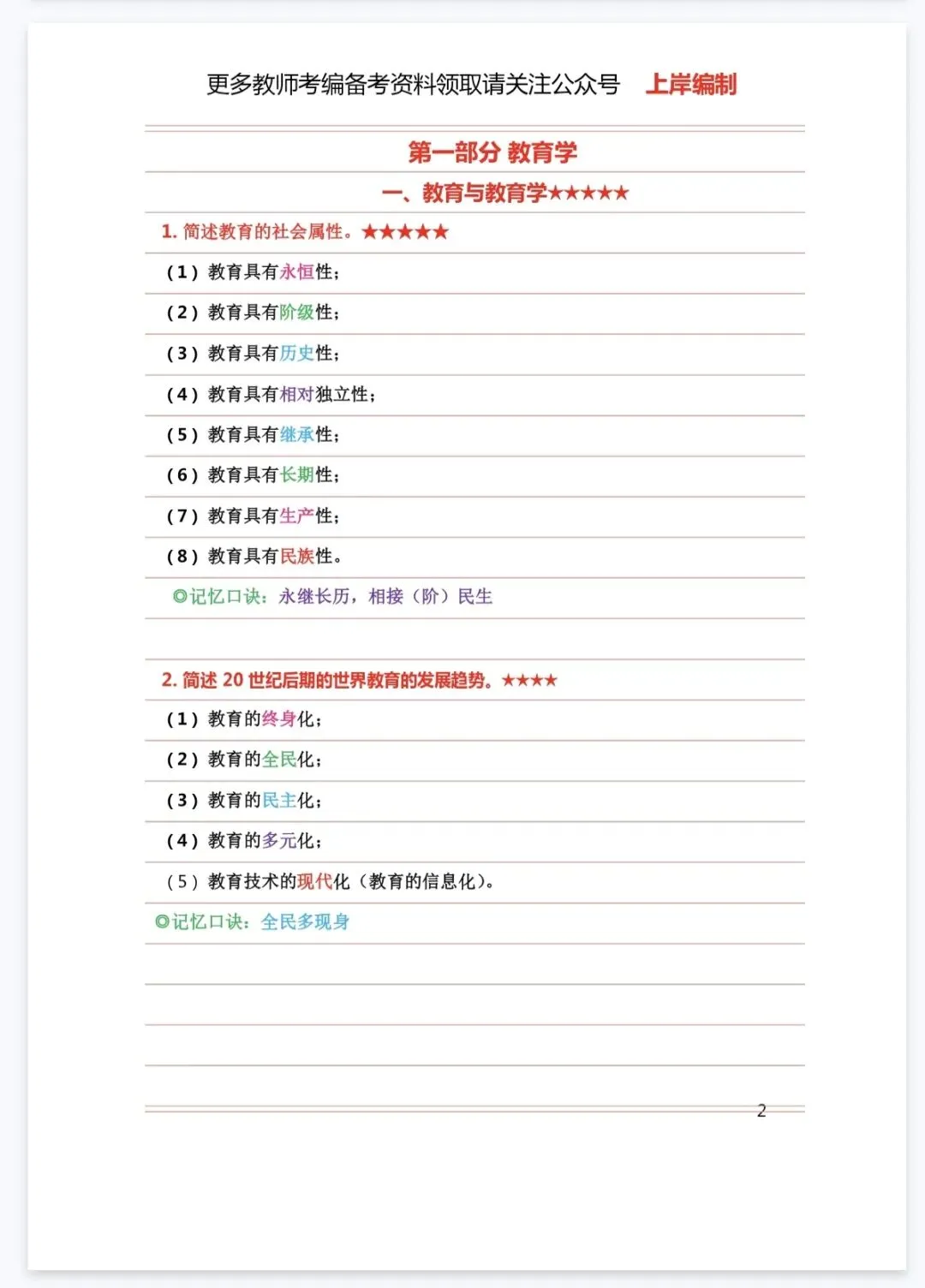 26-贵州特岗《教综》真题参考+高频考点笔记+1000刷题+十套模拟卷! 第19张 26-贵州特岗《教综》真题参考+高频考点笔记+1000刷题+十套模拟卷! 第19张