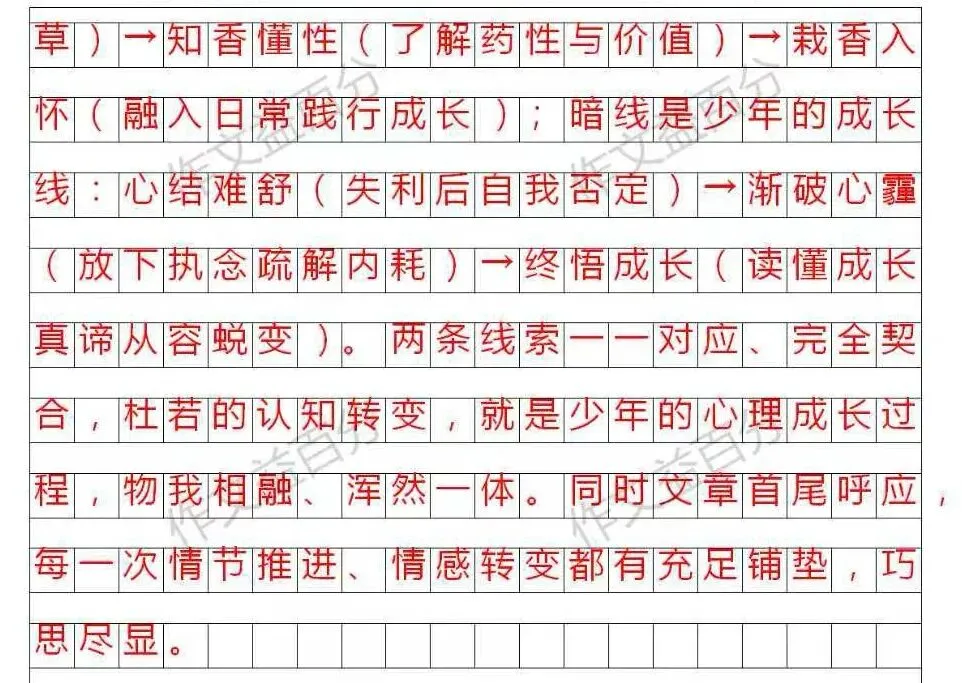 【中考作文备考2026】杜若清芬里,少年初长成 |(精析+点评+脉络)| |传统文化+成长类 | 小众新颖的题材 第6张