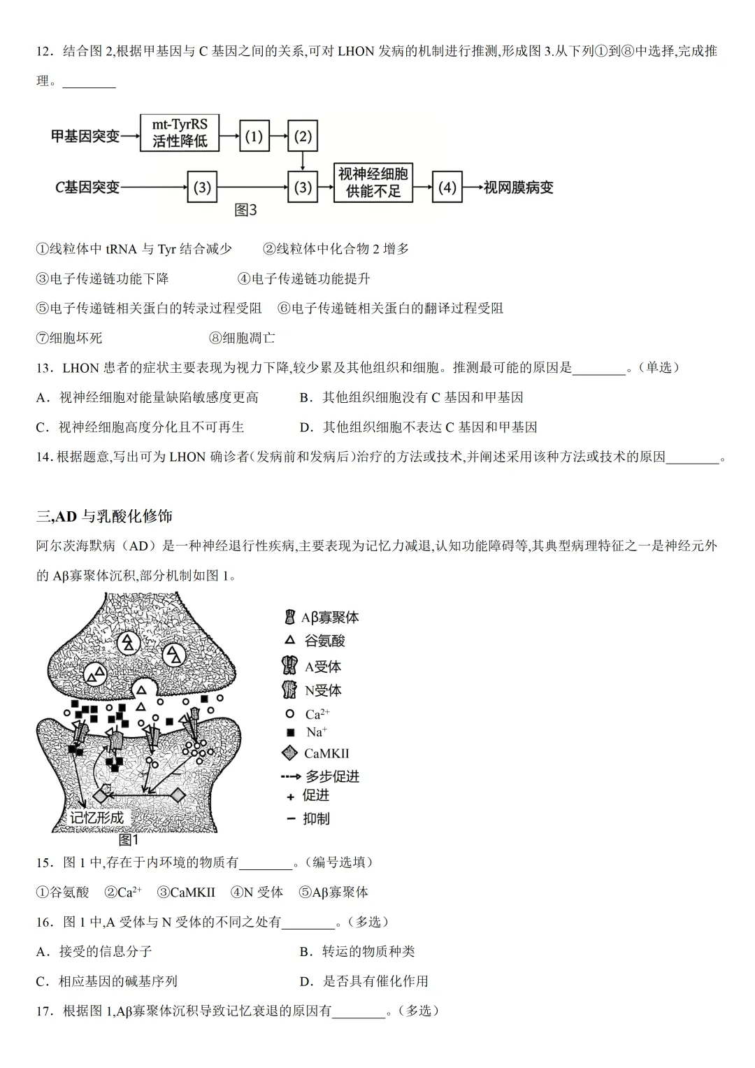 最新2026上海11区高三二模生物试卷分享(新增黄浦/宝山/杨浦/闵行)合集含答案 第8张