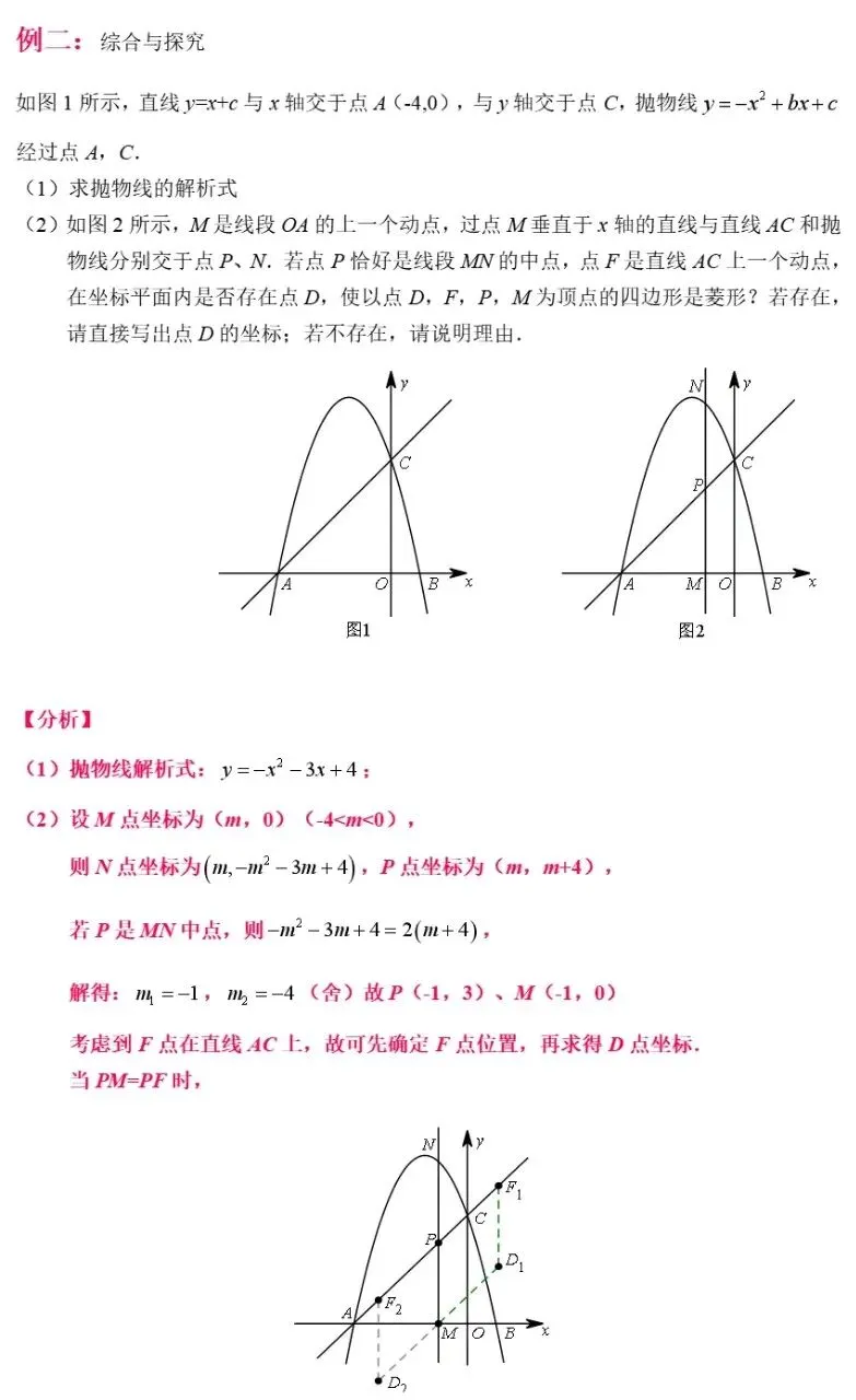 【中考数学】二次函数与几何模型综合压轴题解题技巧精讲解析 第20张