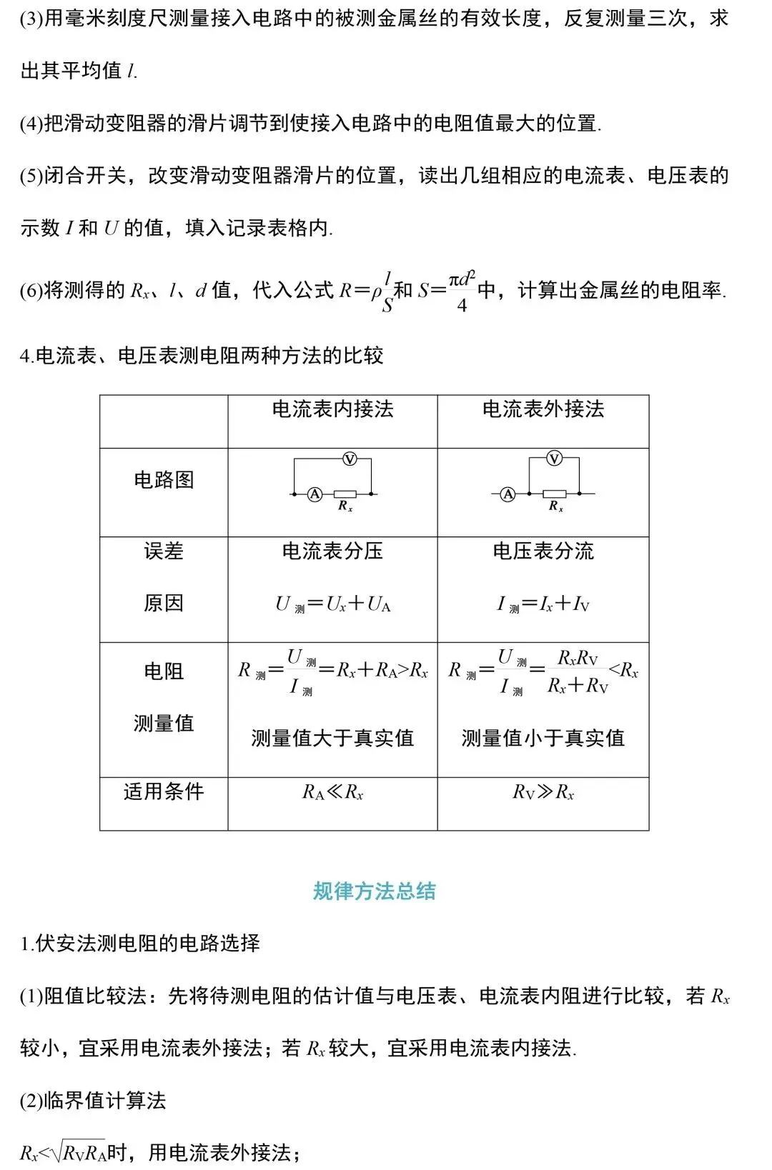 中考物理电学实验知识和规律整合 第15张 中考物理电学实验知识和规律整合 第15张