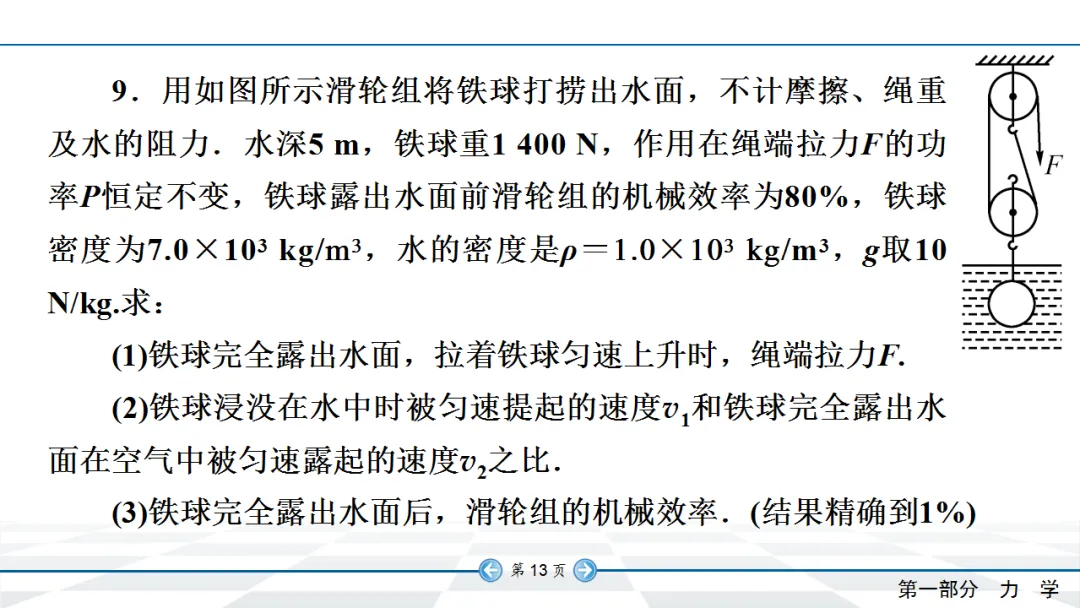 中考物理专项集训三:简单机械与机械效率的综合 第14张