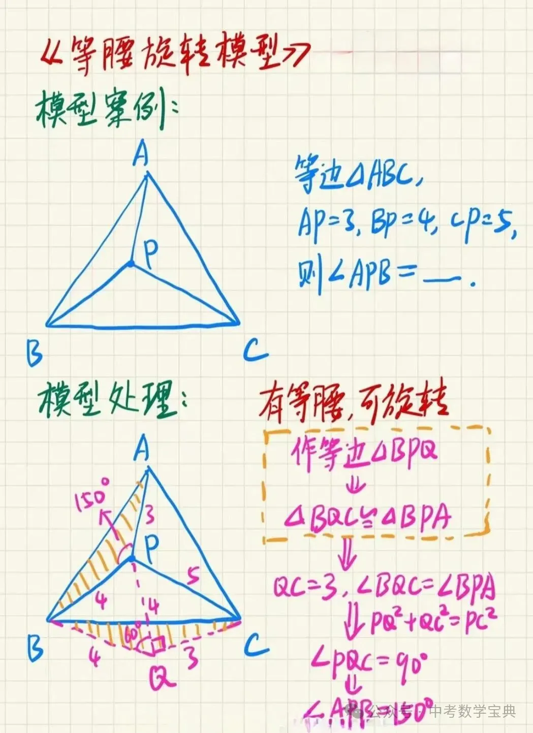 中考数学常考的18种几何模型,超全,建议收藏!-第18张图片-四季读书网