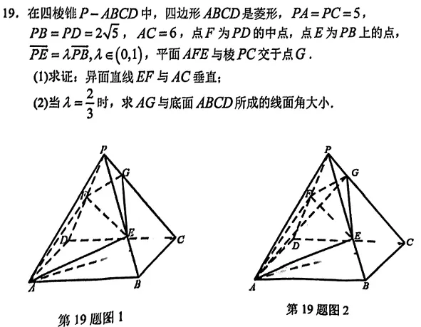 2026 闵行|奉贤 高三数学二模试卷 第37张 2026 闵行|奉贤 高三数学二模试卷 第37张