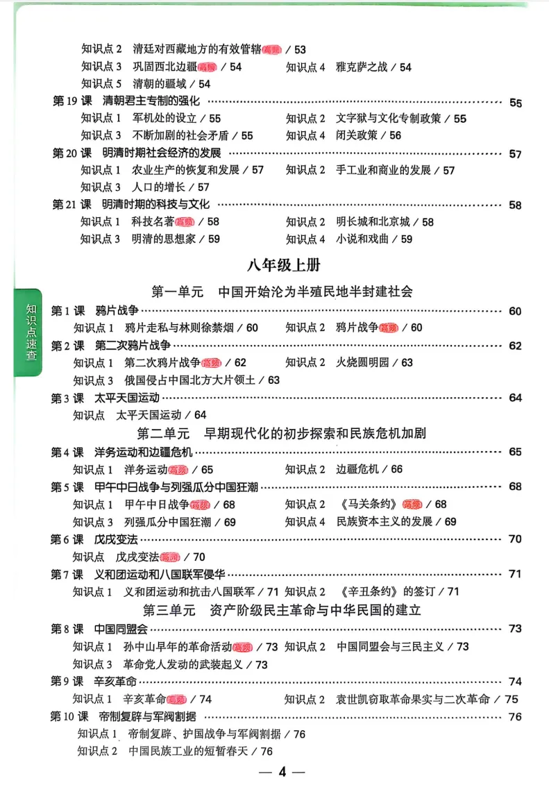 2026版初中《√中考•小四门知识速查》历史、道法、生物、地理(知识点+考前预测)可下载 第4张