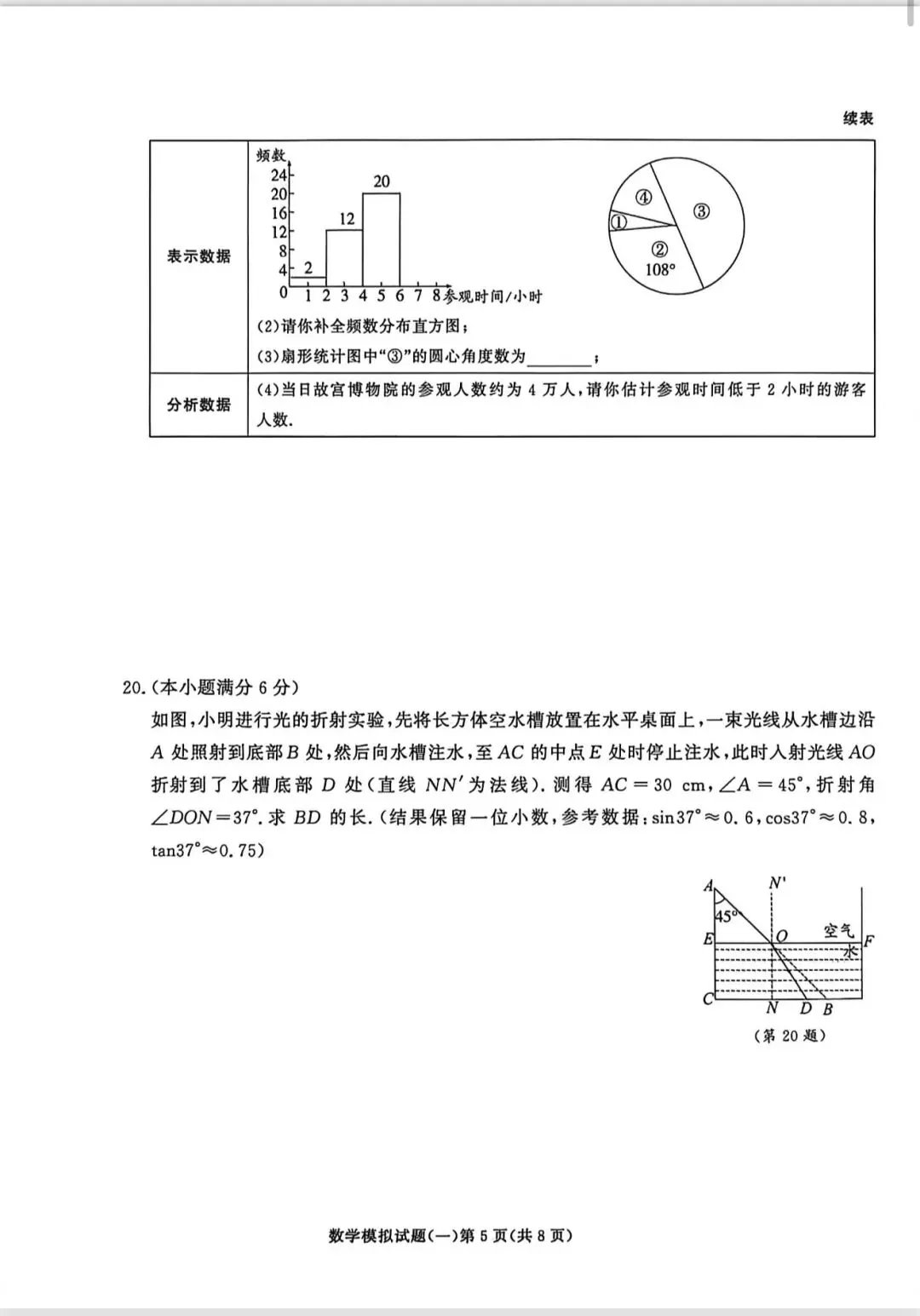 中考模拟卷1(恒基1)答案解析再最后-第5张图片-四季读书网 中考模拟卷1(恒基1)答案解析再最后-第5张图片-四季读书网