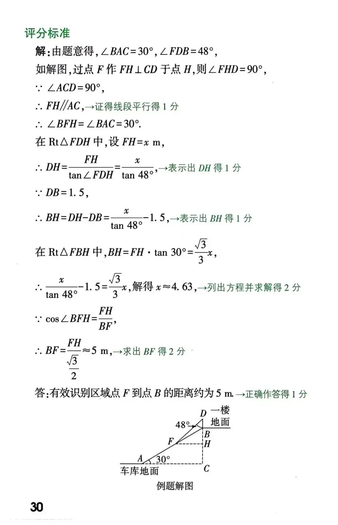 中考数学解答题书写规范与评分标准 第30张