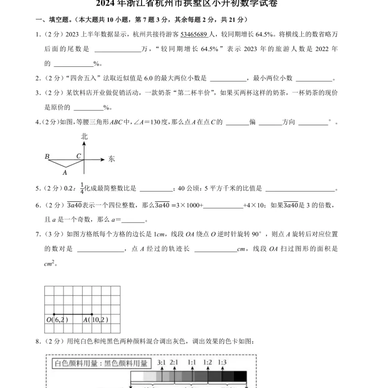 研历年真题,筑升学之基——小升初历年真题试卷学习感悟(语文+数学+英语) 第82张