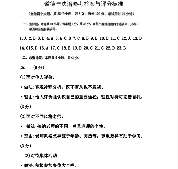 【各省】以真题为舟,赴中考之约——历年中考真题全科试卷全解读(PDF历年真题) 第80张