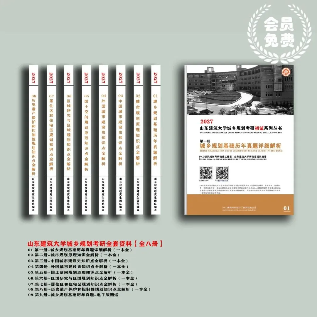 山东建筑大学城乡规划考研历年真题初复试全套资料,文末赠送历年! 第1张