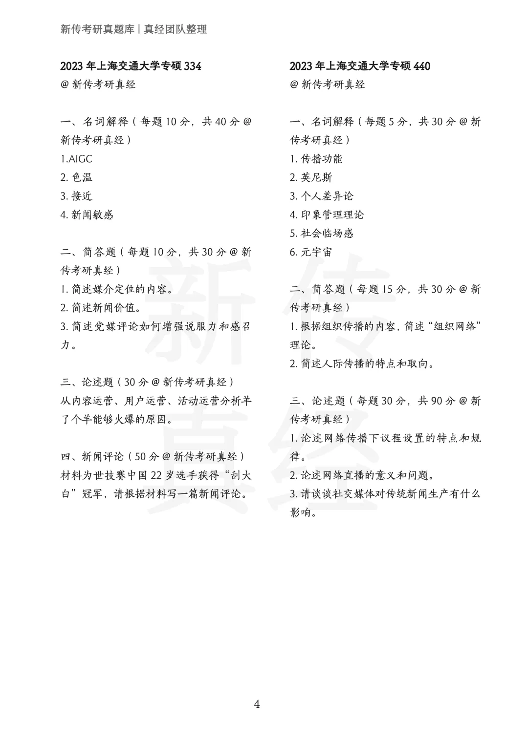 上海交通大学新传考研真题|2019-2026年8年汇总 | 专硕12套题 第5张