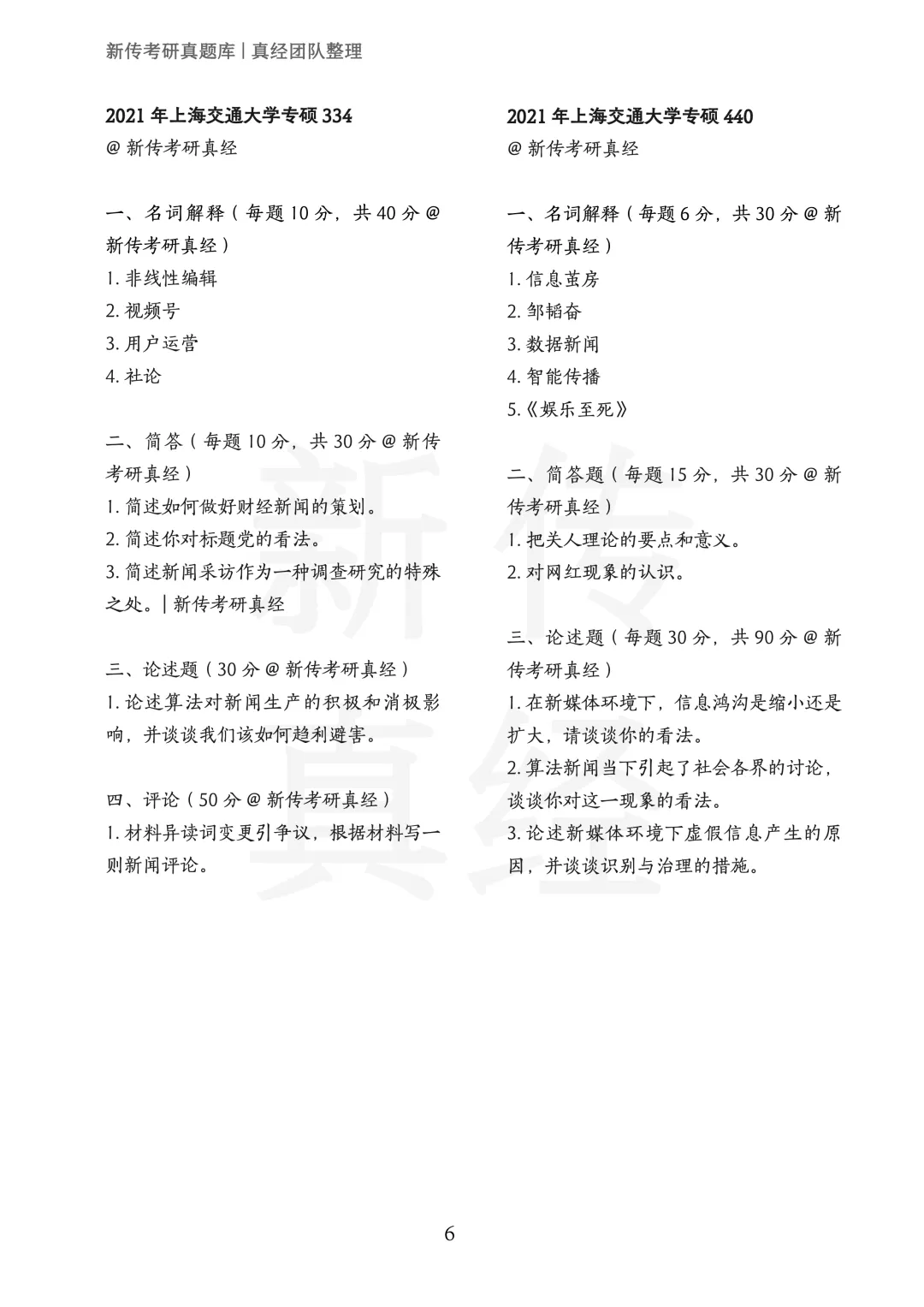 上海交通大学新传考研真题|2019-2026年8年汇总 | 专硕12套题 第7张