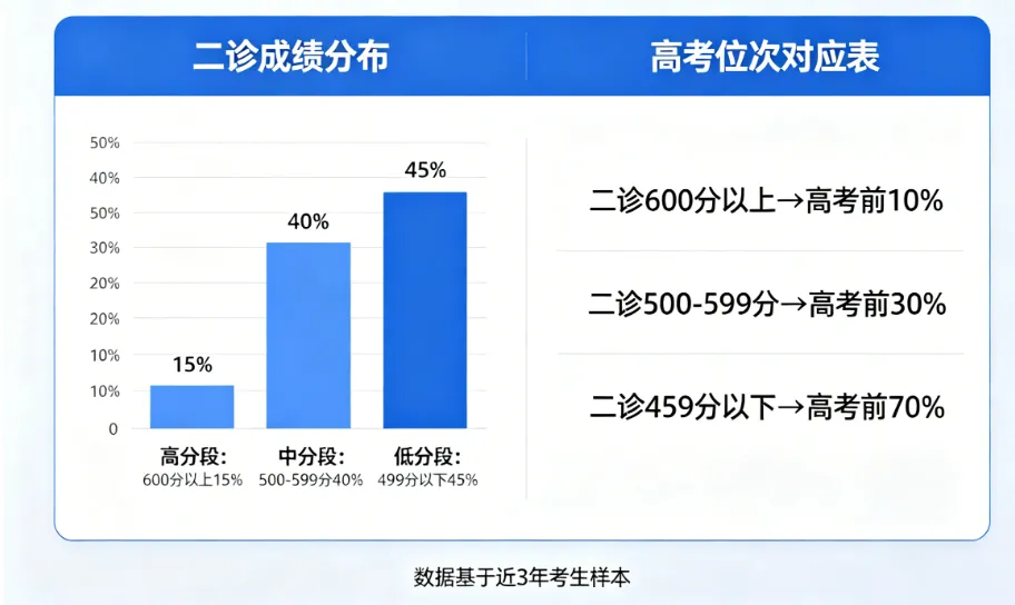 二诊成绩决定高考位次?重庆家长必懂:模考排名与志愿定位法 第1张