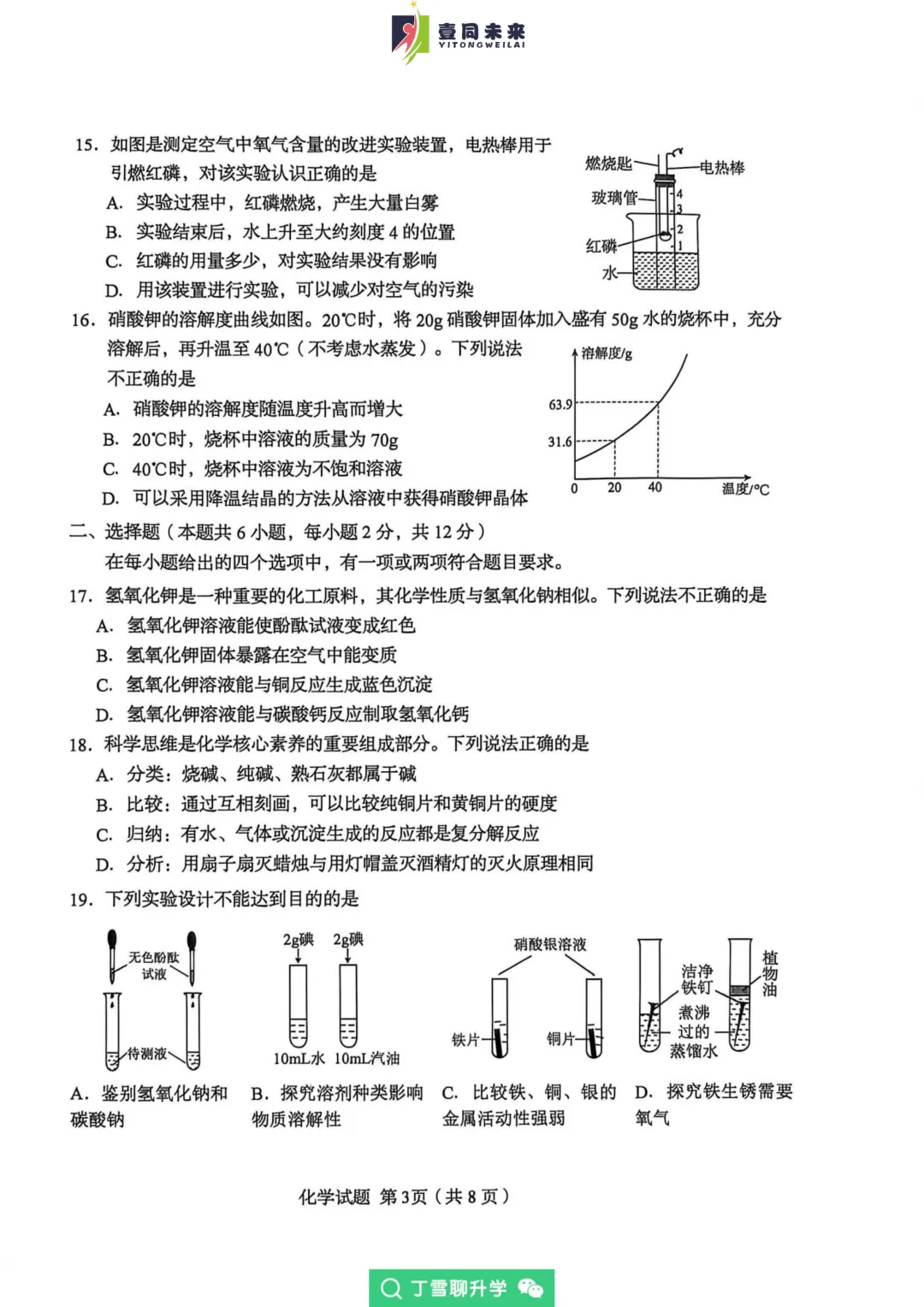 【中考一模】市南【化学】2026年青岛中考一模真题! 第6张