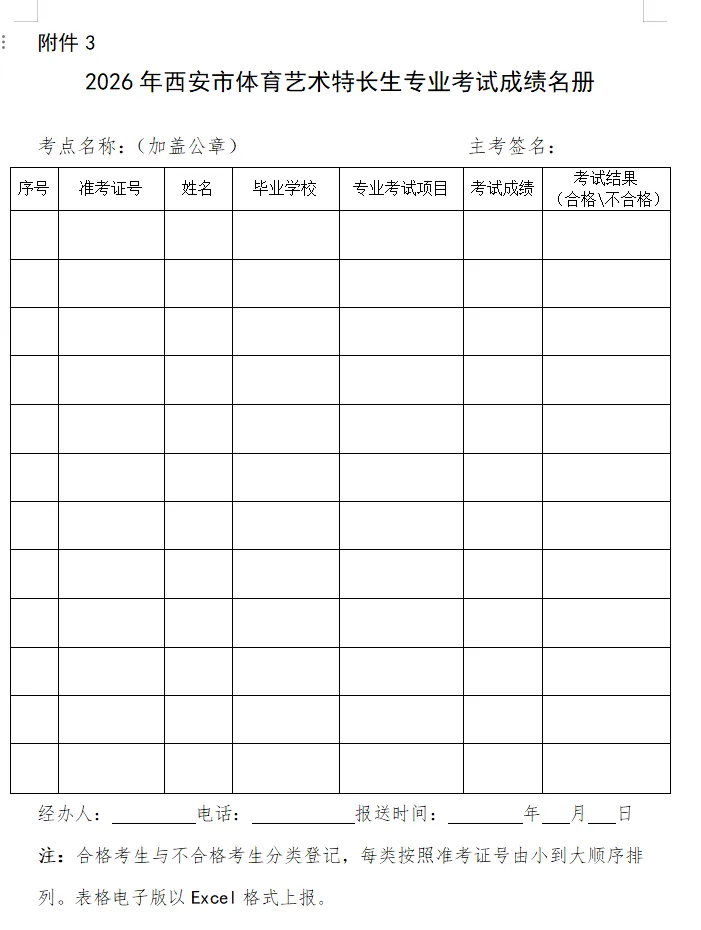 2026年西安中考特长生报名时间&考试时间公布! 第6张