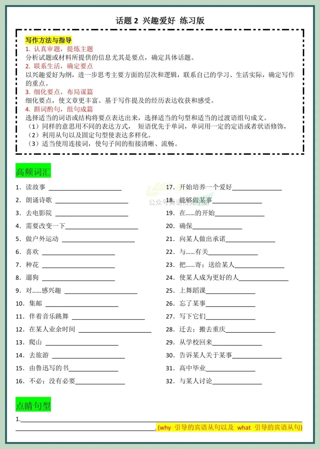 2026年中考英语写作18大热点话题分类汇编(含写作指导+高频词汇+经典范文)、电子版可下载打印 第6张 2026年中考英语写作18大热点话题分类汇编(含写作指导+高频词汇+经典范文)、电子版可下载打印 第6张