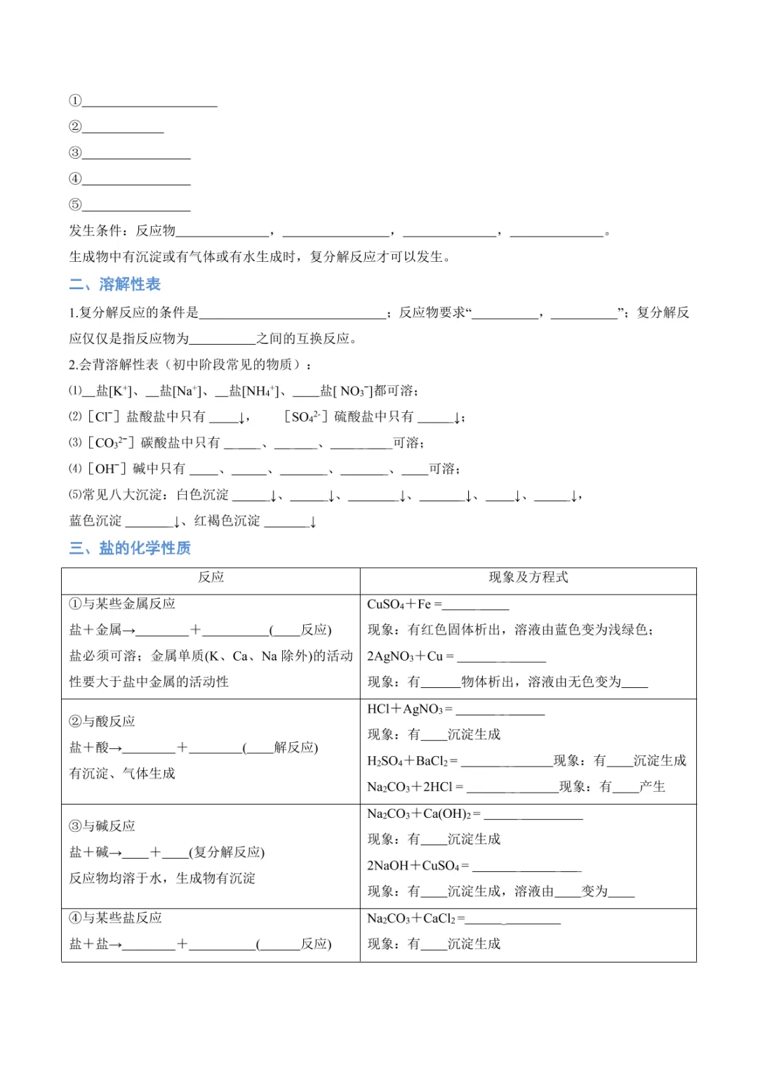 中考专项化学 《专题07 盐和化肥》知识梳理+专项复习 第17张 中考专项化学 《专题07 盐和化肥》知识梳理+专项复习 第17张
