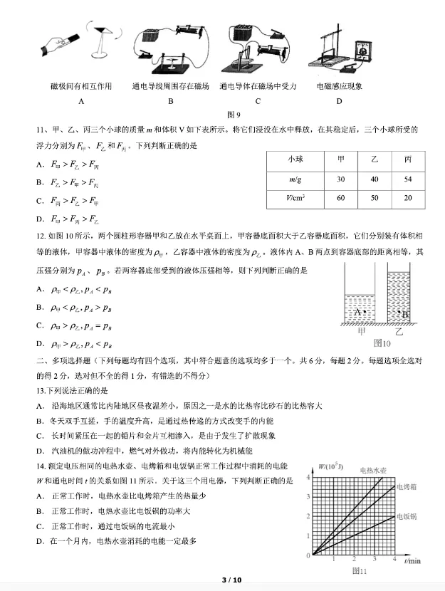 北京市中考物理真题 第4张 北京市中考物理真题 第4张
