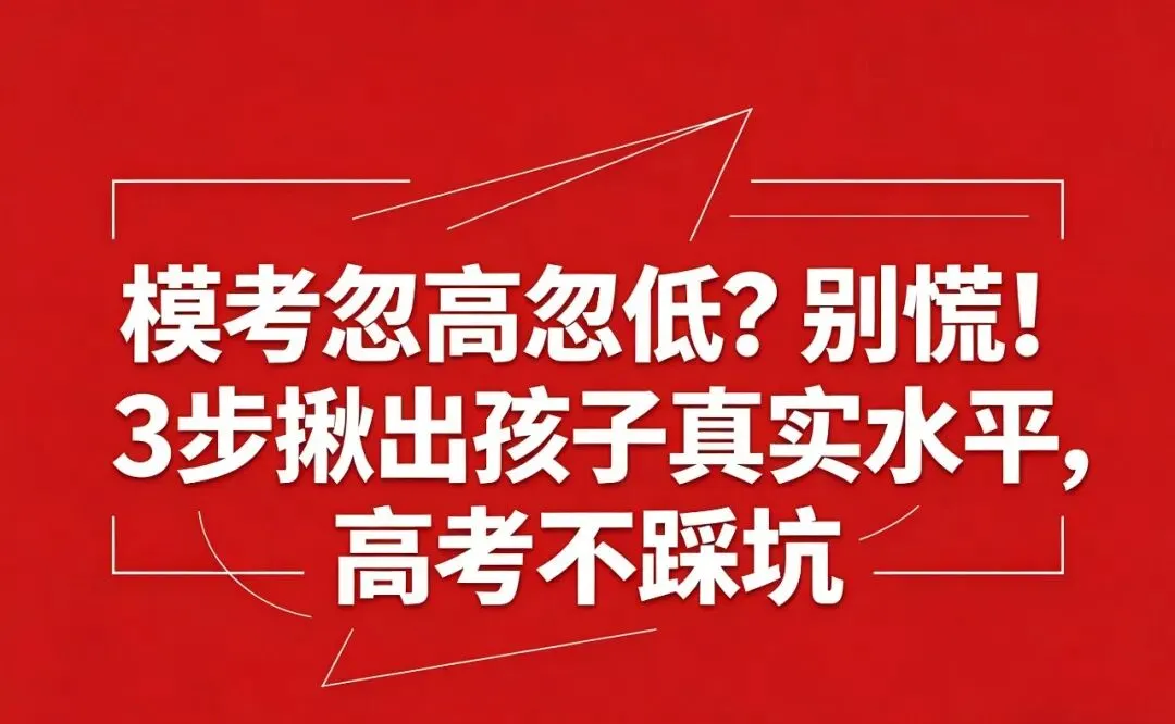 模考忽高忽低?别慌!3步揪出孩子真实水平,高考不踩坑 第1张