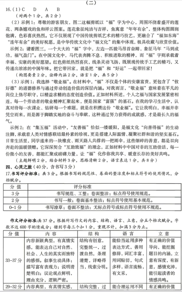 2026太原中考一模语文、理科综合试题及答案! 第12张