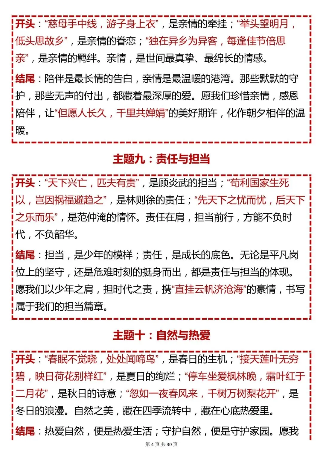 中考语文必背【初中语文 80 个满分作文素材(古诗词 + 排比开头结尾)】,快收藏 第4张