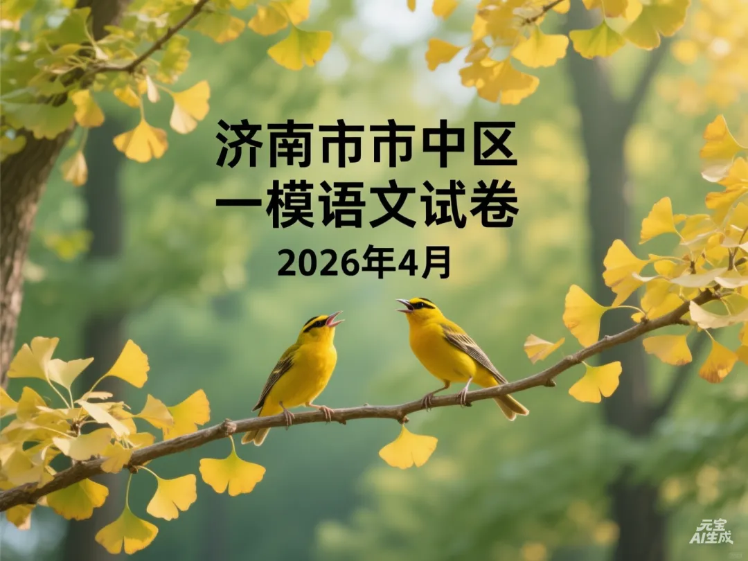 2026济南市市中区一模语文试卷及答案 第1张