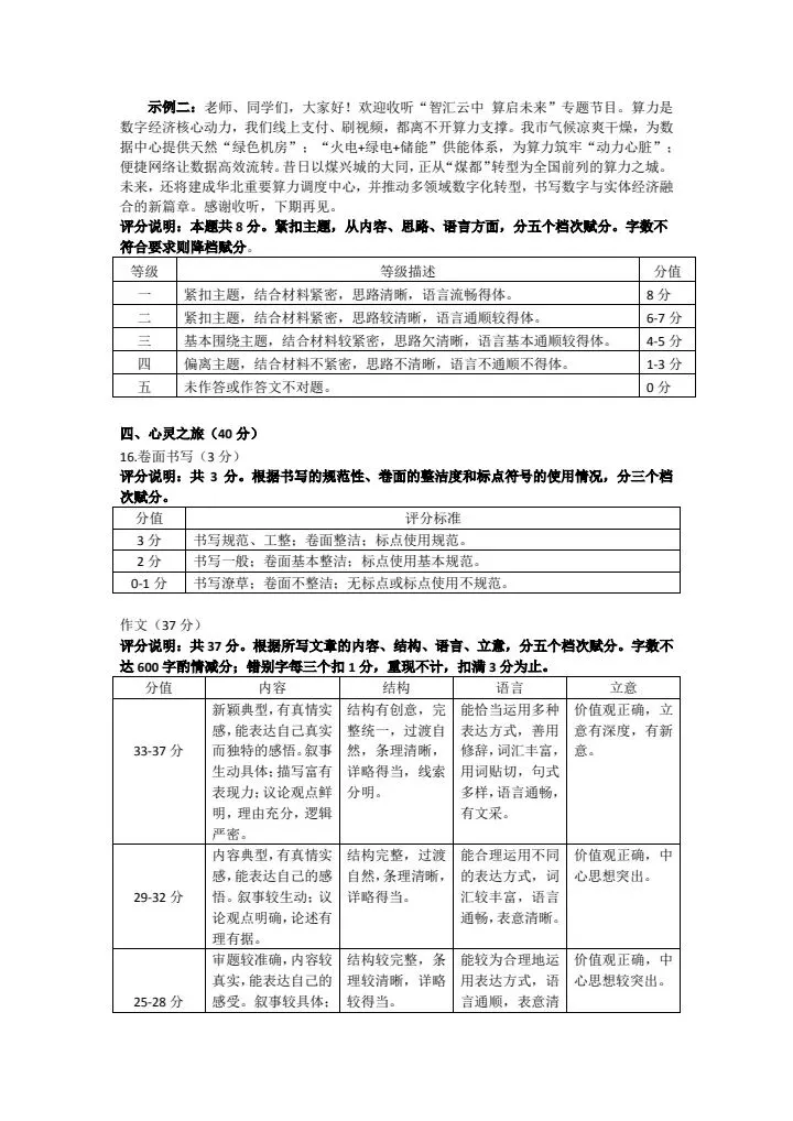 2026山西中考『语文』大同市第一次模拟考试 第13张