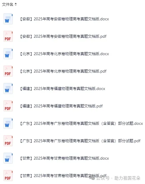 【真题合集】2025年全国各省市高考(九科全)试题和答案解析,PDF电子版可打印 第7张