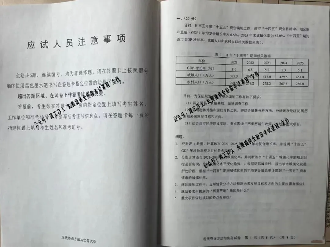2026年咨询工程师 实务科目真题试卷及答案 完整版 第1张