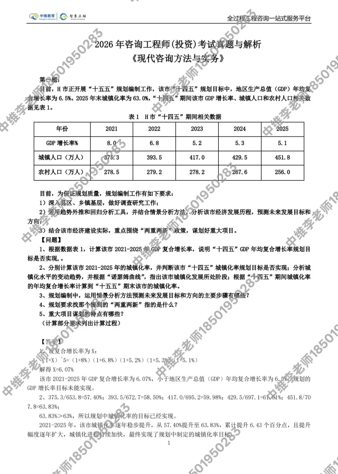 新鲜出炉|2026年咨询工程师实务真题+详细答案解析(全网最全) 第1张