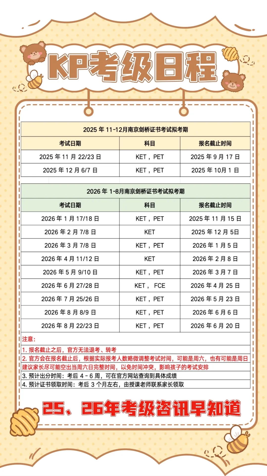 2026上半年KET考试报名即将截止!线下全真模拟考助你备战剑桥KP! 第2张