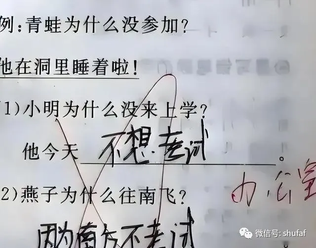 小学生“倒数第一试卷”走红,老师:我教不了,这孩子智商太高! 第9张 小学生“倒数第一试卷”走红,老师:我教不了,这孩子智商太高! 第9张