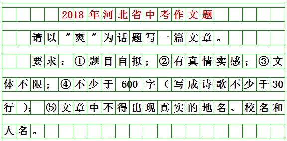 收藏!河北中考近20年语文作文题目汇总 第2张